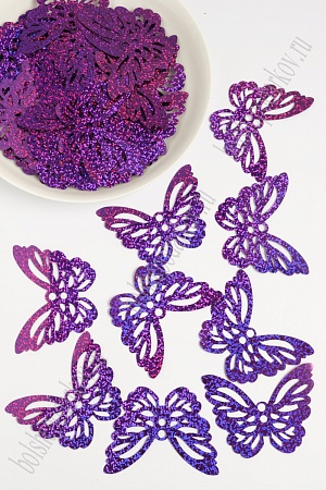 Пайетки &quot;Бабочка большая&quot; 75*60 мм/500 гр (SF-1137) темно-сиреневый №50128
