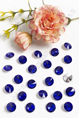 Стразы объемные 12 мм (100 шт) SF-392, синий