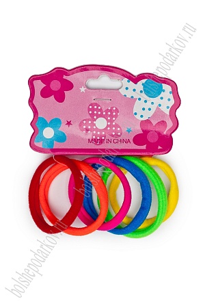 Резинки бесшовные для волос 4 см, ONE SIZE (72 шт) SF-2401, ассорти