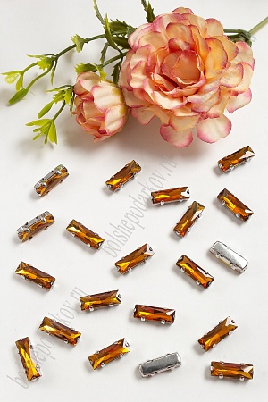 Стразы пришивные 15 мм &quot;Цилиндр&quot; (20 шт) SF-3714, темно-коричневый №4