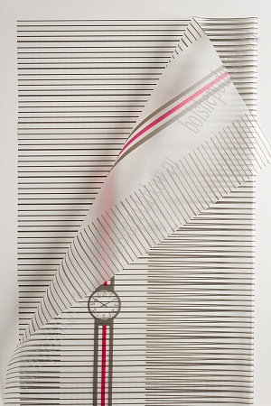 Пленка матовая для цветов 58*58 см &quot;Полоска-часы&quot; (20 шт) SF-2348, серый