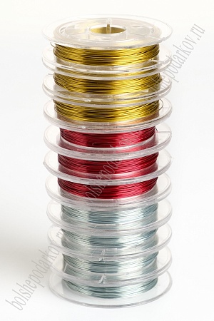 Проволока 0,3 мм*10 м (10 шт) SF-903, три цвета