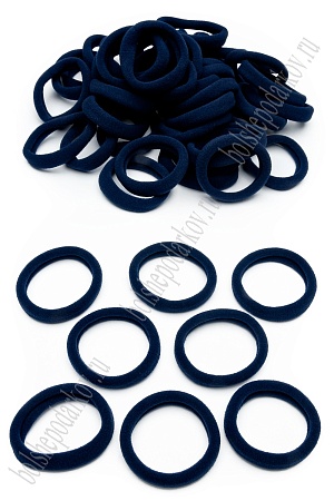 Резинки бесшовные для волос &quot;Premium&quot; 4 см (80 шт) SF-7051, темно-синий №8024