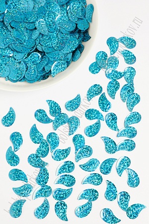 Пайетки &quot;Листочки&quot; 14*25 мм/50 гр (SF-1133) бирюзовый