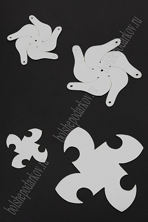 Набор пластиковых шаблонов 1 мм &quot;Цветы №4&quot;