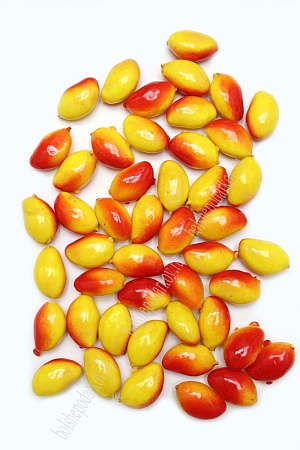 Муляж декоративный манго желто-красное маленькое (100 шт) SF-20