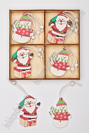 Набор новогодних игрушек в коробочке &quot;Снеговик и Дед Мороз&quot; (12 шт) SF-7554, №7