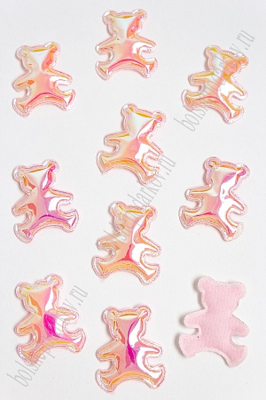 Патч глянец &quot;Мишка&quot; 4*3,5 см (10 шт) SF-2972, желтый хамелеон