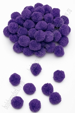 Помпоны 25 мм (100 шт) SF-1166, сиреневый