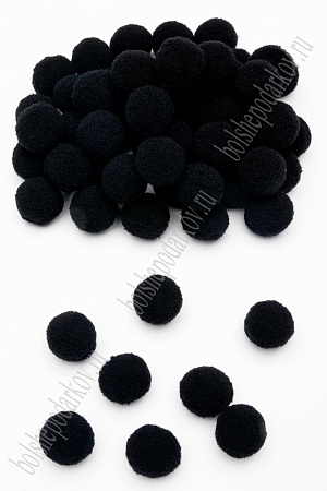 Помпоны Premium 2 см (100 шт) SF-3309, черный №18