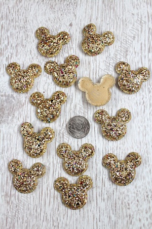 Патч 3D, россыпь пайеток &quot;Мультик&quot; 4*3,8 см (20 шт) SF-1534, золото