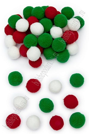 Помпоны Premium 2 см (100 шт) SF-3309, ассорти №8