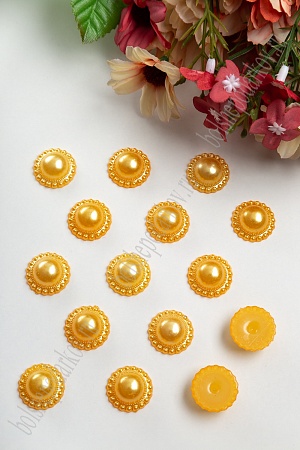 Полубусины &quot;Цветочек&quot; 18 мм*400 гр (SF-431) светло-оранжевый №81