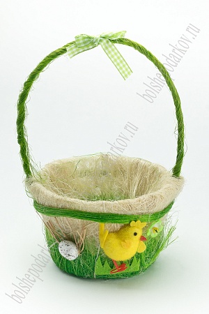 Пасхальный декор &quot;Корзинка&quot; 15*25 см (SF-5032) зеленый