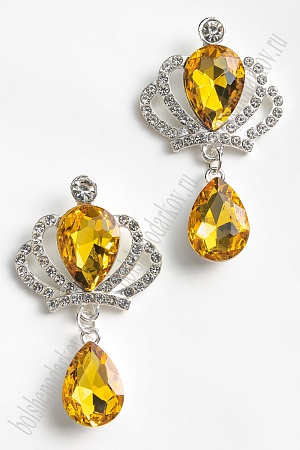 Серединка ювелирная с подвеской (2 шт) SF-5970, серебро/золото №7