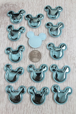 Патч 3D, глянец &quot;Мультик&quot; 4*3,5 см (20 шт) SF-1537, голубой