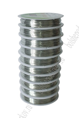 Проволока 0,3 мм*50 м (10 шт) SF-900, серебро №01