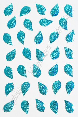 Пайетки &quot;Листик&quot; 25*14 мм*500 гр (SF-3064), бирюзовый