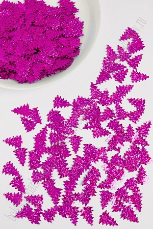 Пайетки &quot;Елочки&quot; 2,2*1,6 см/500 гр (SF-1139) фукси