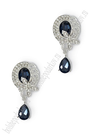 Серединка ювелирная с подвеской (2 шт) SF-7492, темно-синий №22
