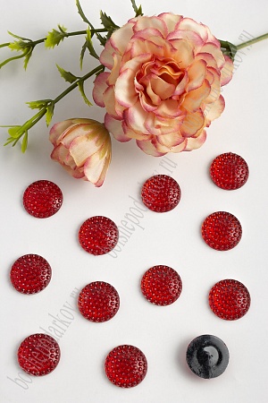 Стразы круглые 16 мм (100 шт) SF-376/1607, красный