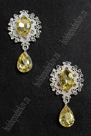 Серединка ювелирная с подвеской (2 шт) SF-4482, серебро/светлое золото №25