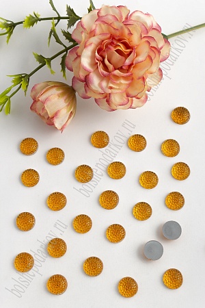 Стразы круглые 10 мм (200 шт) SF-373/1604, золото