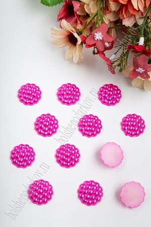 Полубусины декоративные &quot;Серединки&quot; 20 мм, SF-429 (50 гр) фукси №107