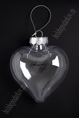 Пластиковая основа для декора 10 см &quot;Новогодний шар, сердце&quot; SF-3385