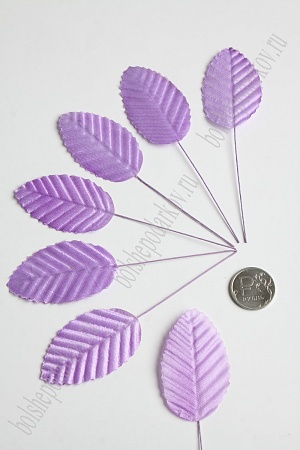 Листики декоративные на веточке (200 шт) SF-2281, фиолетовый
