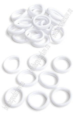 Резинки бесшовные для волос &quot;Premium&quot; 4 см (80 шт) SF-7051, белый №1