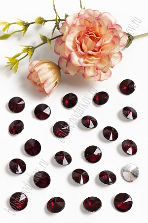 Стразы объемные 12 мм (100 шт) SF-392, темно-красный