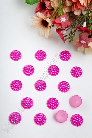 Полубусины декоративные &quot;Серединки&quot; 16 мм, SF-428 (50 гр) фукси №107