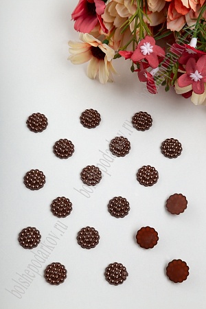 Полубусины декоративные &quot;Серединки&quot; 12 мм*400 гр (SF-427) шоколадный №80