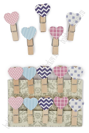 Набор декоративных прищепок &quot;Сердечки&quot; (10 шт) SF-6137