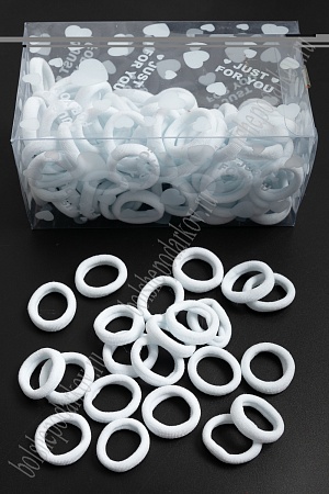 Резинки для волос 2 см (100 шт) SF-7037/1, белый