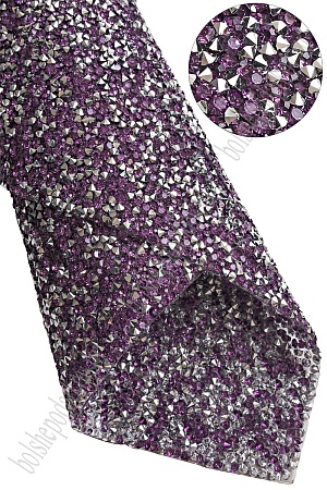 Стразовое полотно на силиконовой основе 24*40 см (SF-6004) сиреневый №19