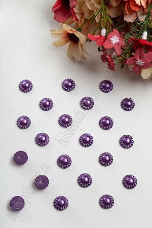 Полубусины &quot;Цветочек&quot; 12 мм, SF-1462 (50 гр) темно-фиолетовый №133