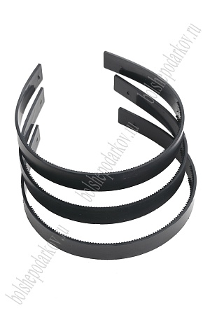 Ободки для волос 1,7 см пластиковые (20 шт) SF-6168, черный