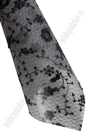 Пленка ПВХ с вышивкой &quot;Цветочки&quot; А4 (5 листов) SF-6056, черный №6