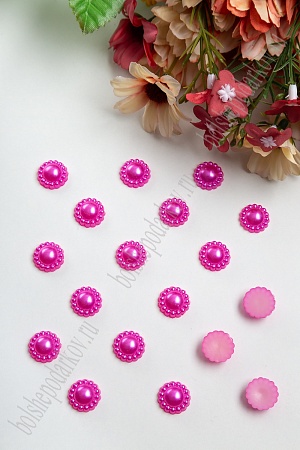 Полубусины &quot;Цветочек&quot; 14 мм, SF-3174 (50 гр) фукси №107