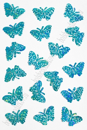 Пайетки &quot;Бабочки&quot; 34*22 мм*50 гр (SF-3071), бирюзовый