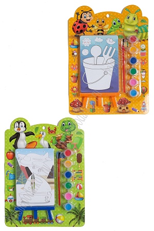 Набор для раскрашивания с мольбертом &quot;Детский&quot; (SF-5563) в ассортименте