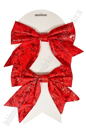 Новогодние банты (2 шт) SF-1698, красный