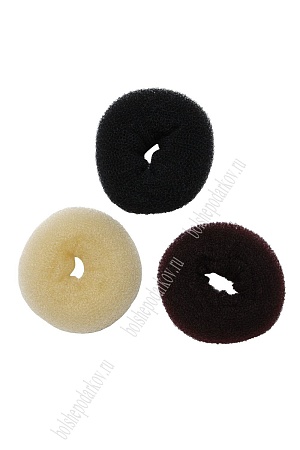 Резинка-бублик для волос 8 см (цена за 12 шт) три цвета, G-2