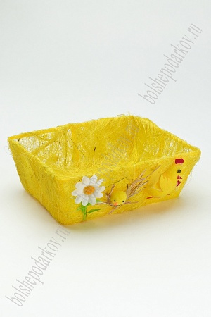 Пасхальный декор &quot;Корзинка&quot; 20*16 см (SF-5031) желтый