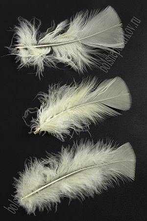 Перья декоративные (20 шт) SF-4317, бледно-желтый №124