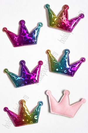 Патч голографик &quot;Корона&quot; 4,5*6,8 см (10 шт) SF-2974, №9
