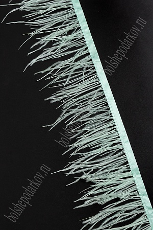 Перья страуса на ленте (2 м) SF-3949, светло-аквамариновый