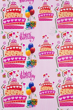 Пленка упаковочная &quot;С Днем Рождения&quot; 50*70 см (50 листов) SF-5572, №6